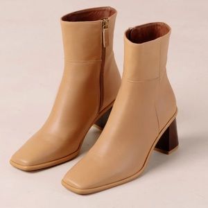 Alohas West Boots ankle leather beige 37 European Size 7 7.5 tan